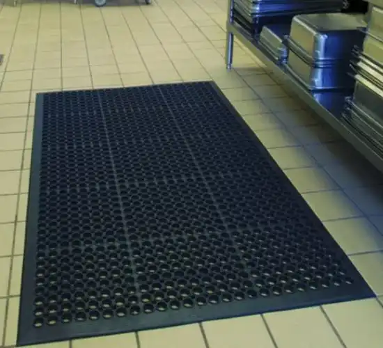 Rubber mats for outdoor areas.