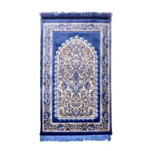 Blue Beige Memory Foam Prayer Mat