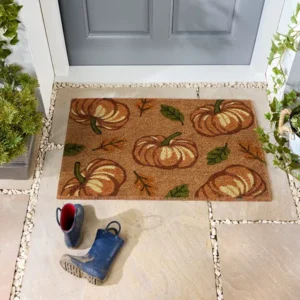 Natural Multi Pumpkins Seasonal Coir Doormat