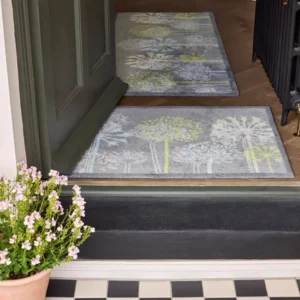 Nature 17 Dandelions Grey Washable Doormat