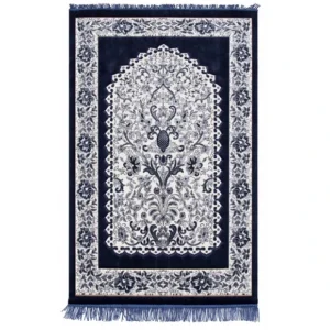 Navy White Memory Foam Prayer Mat