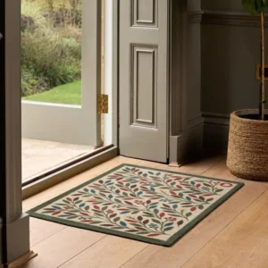 Olive Branch Recycled Cotton Washable Doormat