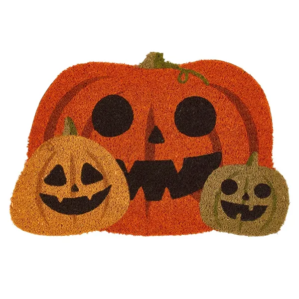 Shaped Halloween Pumpkin Natural-Coir Doormat (3)